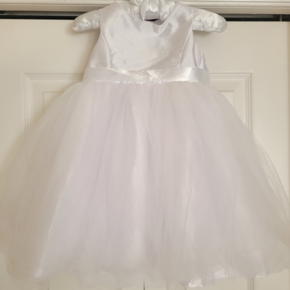 David's Bridal White Satin Dress